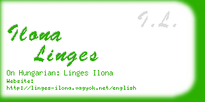 ilona linges business card